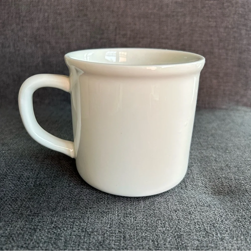 “A” Initial Coffee Mug, White, Black, 16 oz